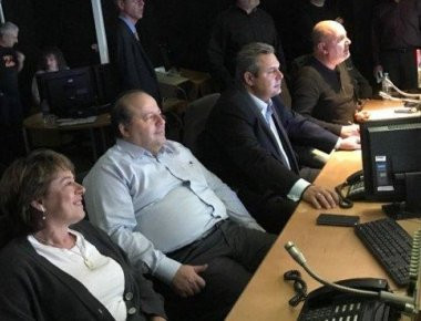 O Π. Καμμένος στα γυρίσματα της εκπομπής «Με Αρετή και Τόλμη» (φωτό)